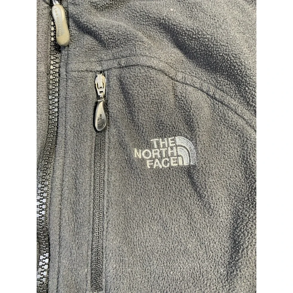 The North Face Wind Wall Jacket Men's Small Black Full Zip Pockets Fleece Coat